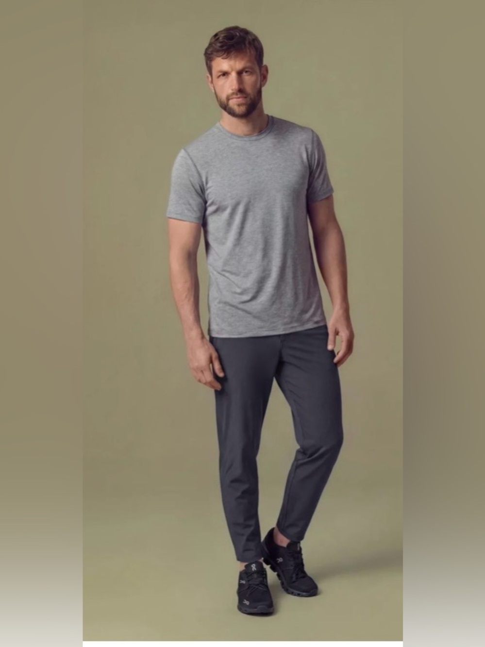 VRST Men's Gray slim taper athletic pants